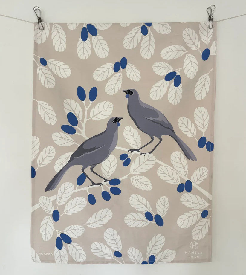 Hansby Design Tea Towel Kōkako