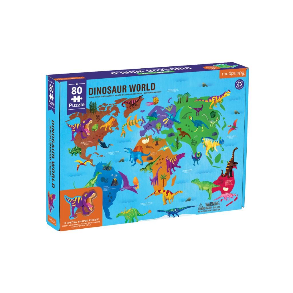 Mudpuppy Dinosaur World 80pc Puzzle