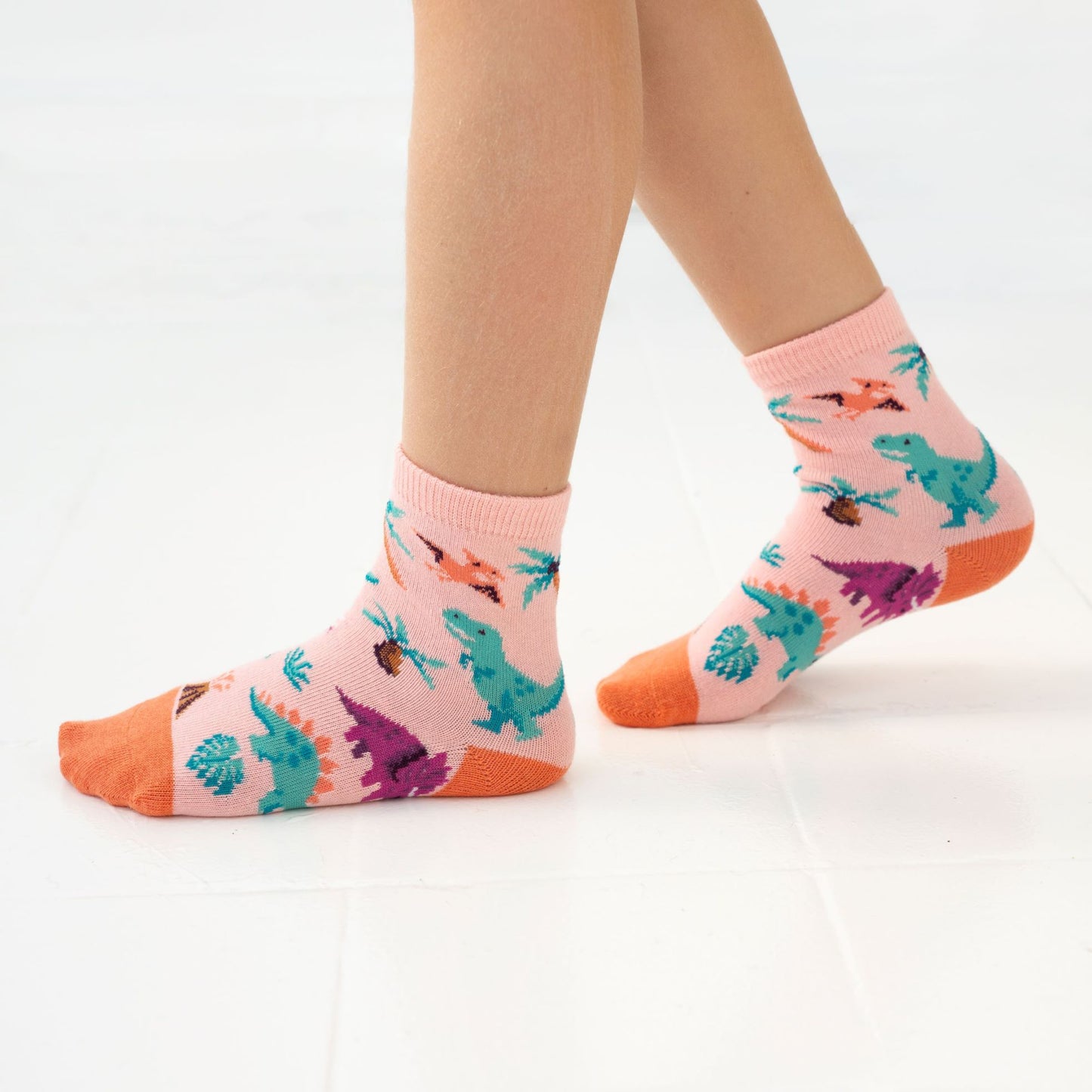 Nervous Rex Pink Kids Socks