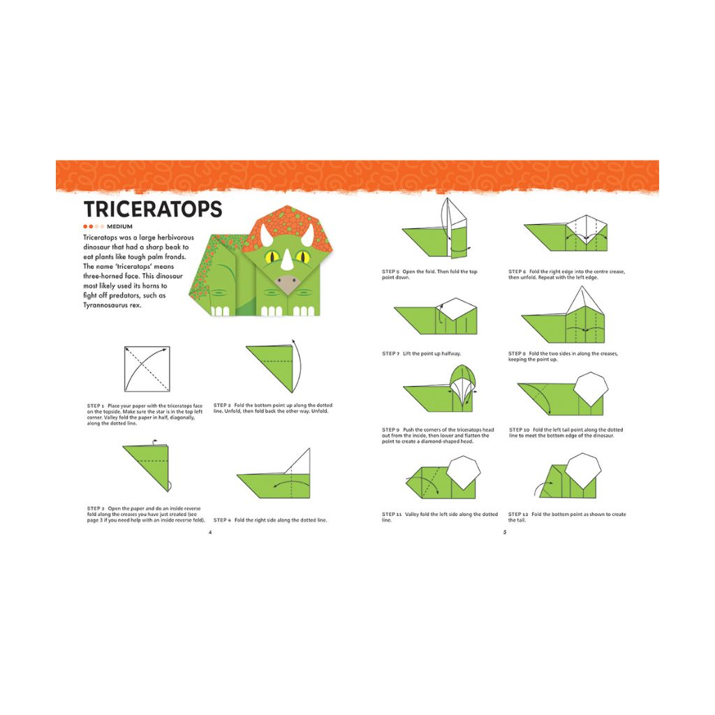 Dinosaurs Origami Activity Book