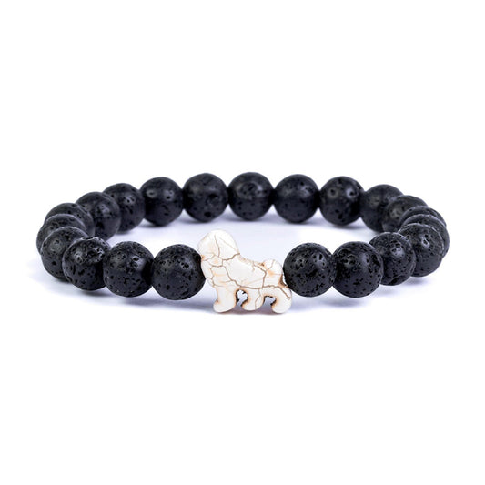 Fahlo Tracking Bracelet: Lion Lava Stone