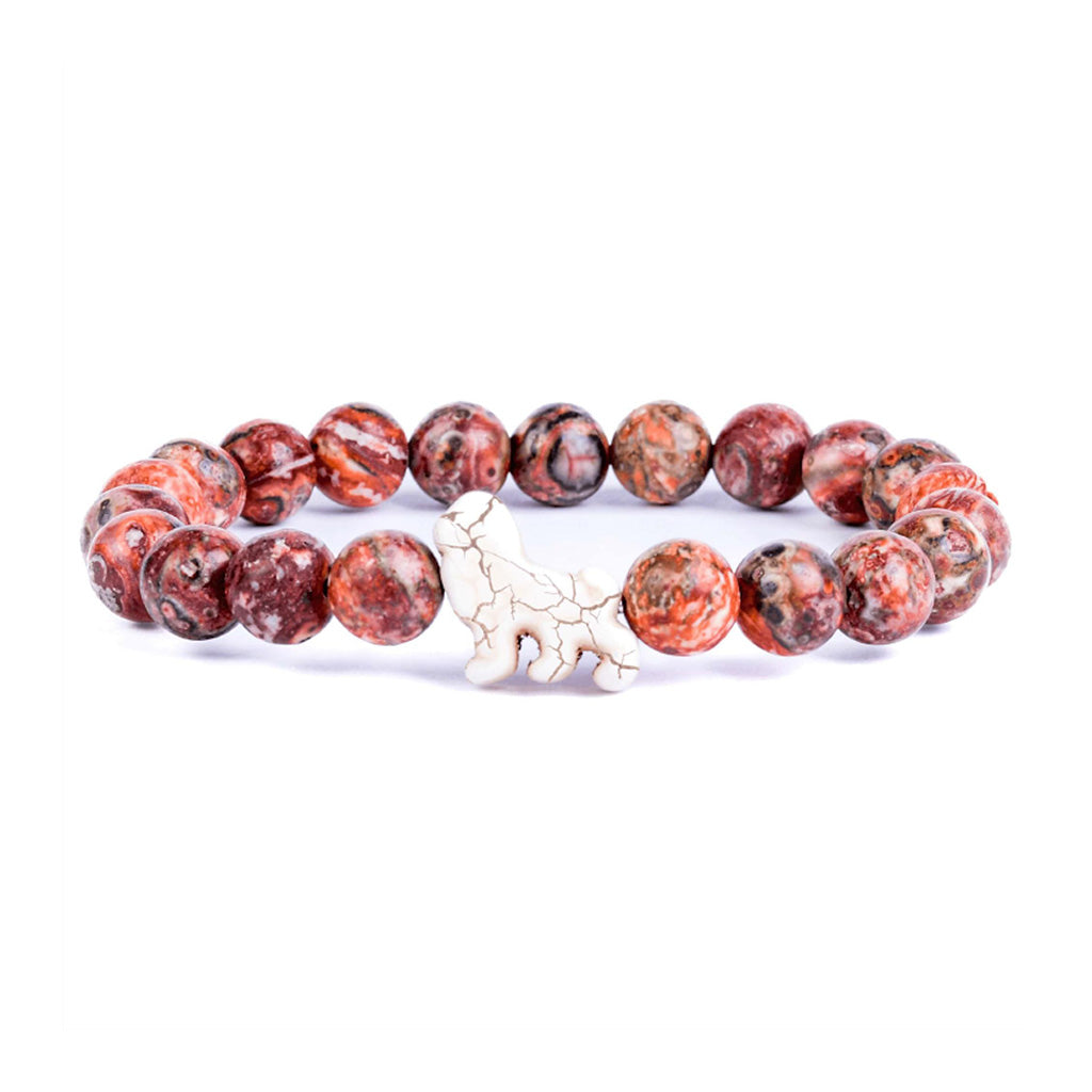 Fahlo Tracking Bracelet: Lion Sahara Stone