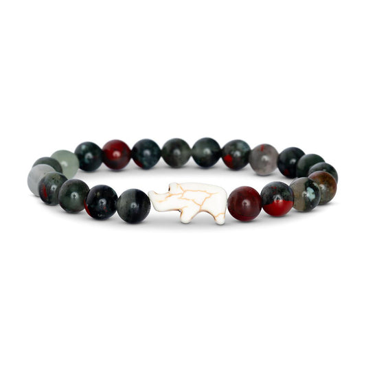 Fahlo Tracking Bracelet: Rhino Savanna Stone