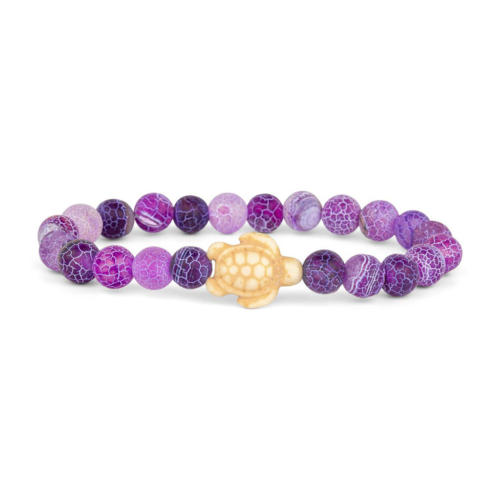 Fahlo Tracking Bracelet: Turtle Coral Reef Violet
