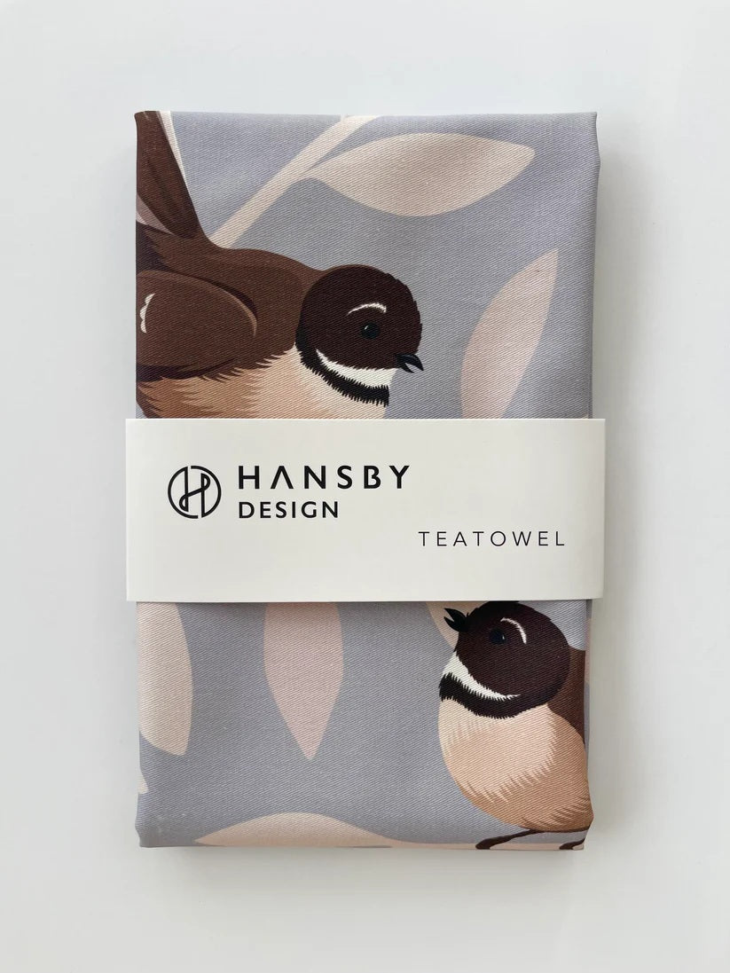 Hansby Design Tea Towel Pīwakawaka Pair