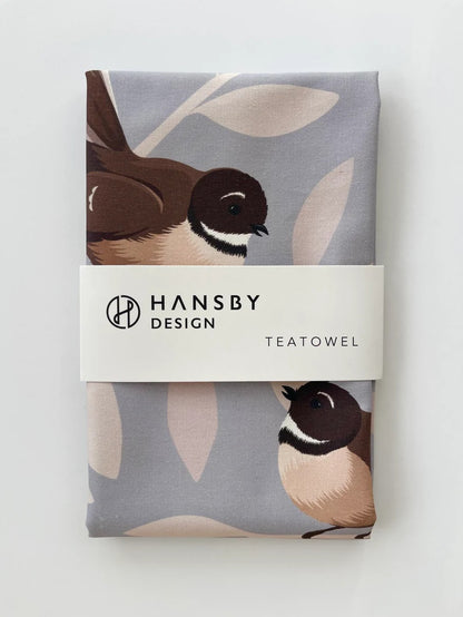 Hansby Design Tea Towel Pīwakawaka Pair