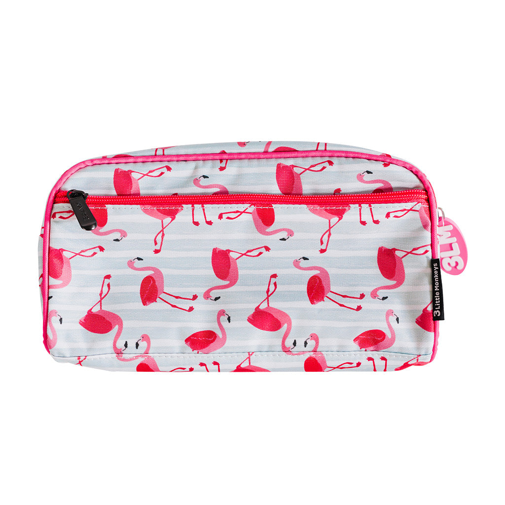 Flamingo Stripes Pencil Case