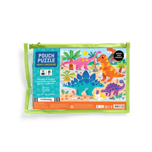 Mighty Dinosaurs 12pc Pouch Puzzle