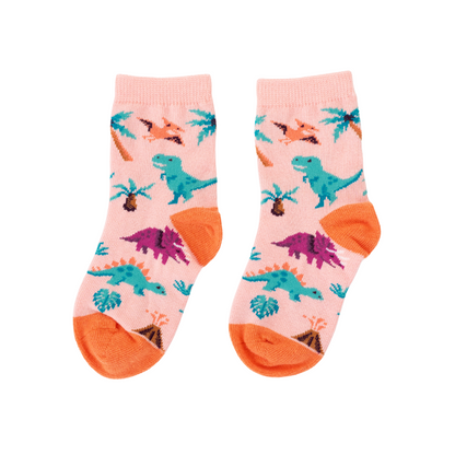 Nervous Rex Pink Kids Socks
