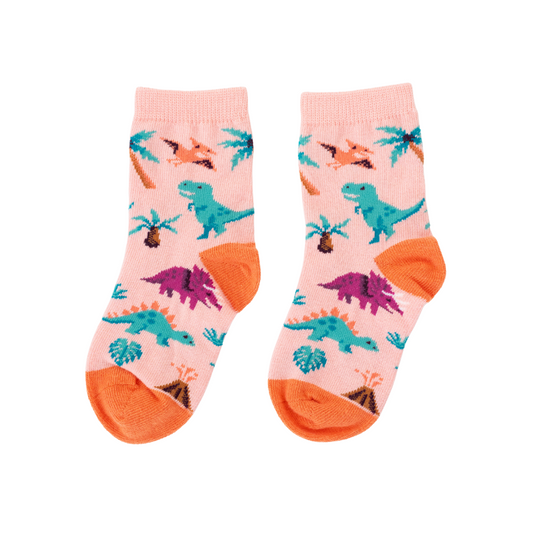 Nervous Rex Pink Kids Socks