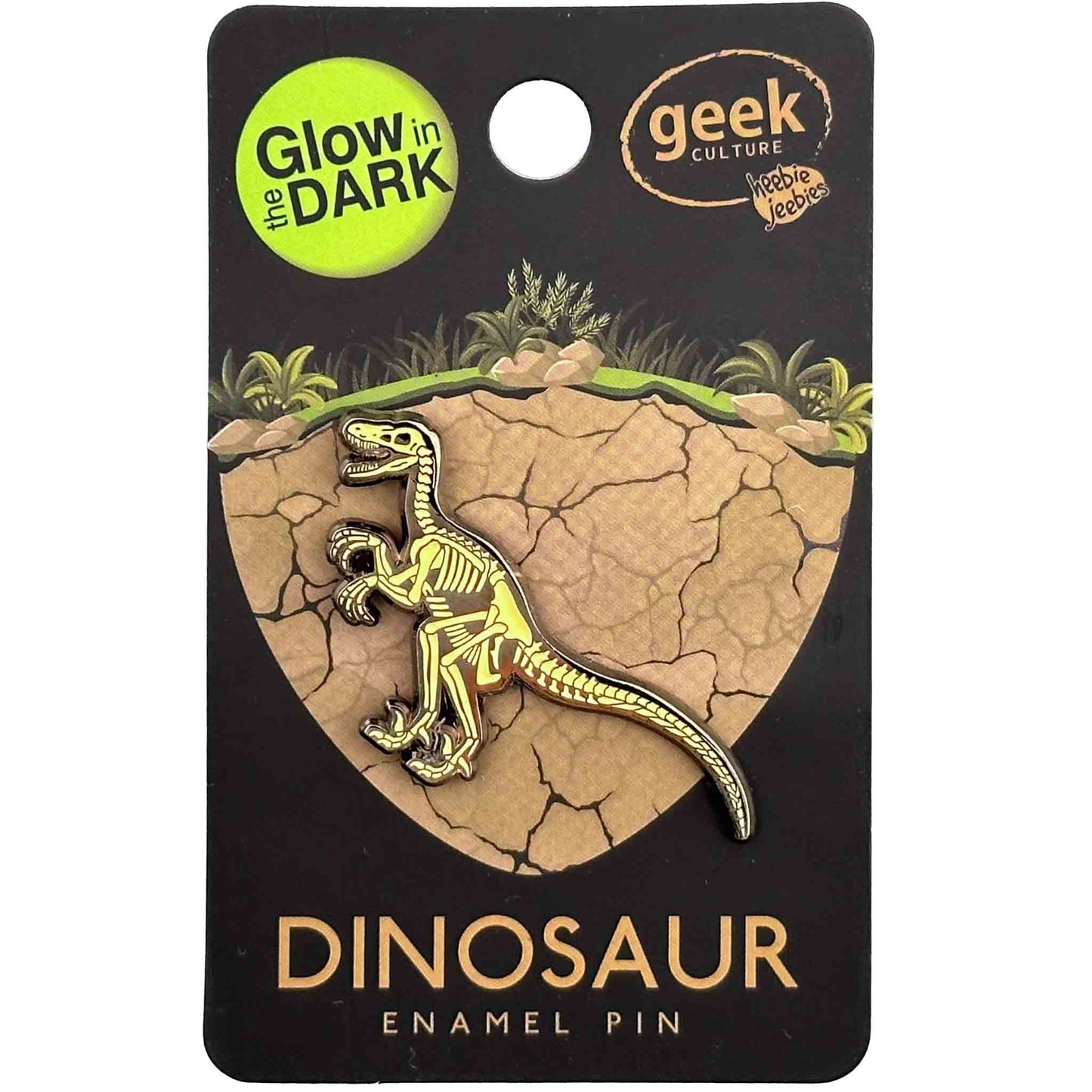 Velociraptor Skeleton Pin