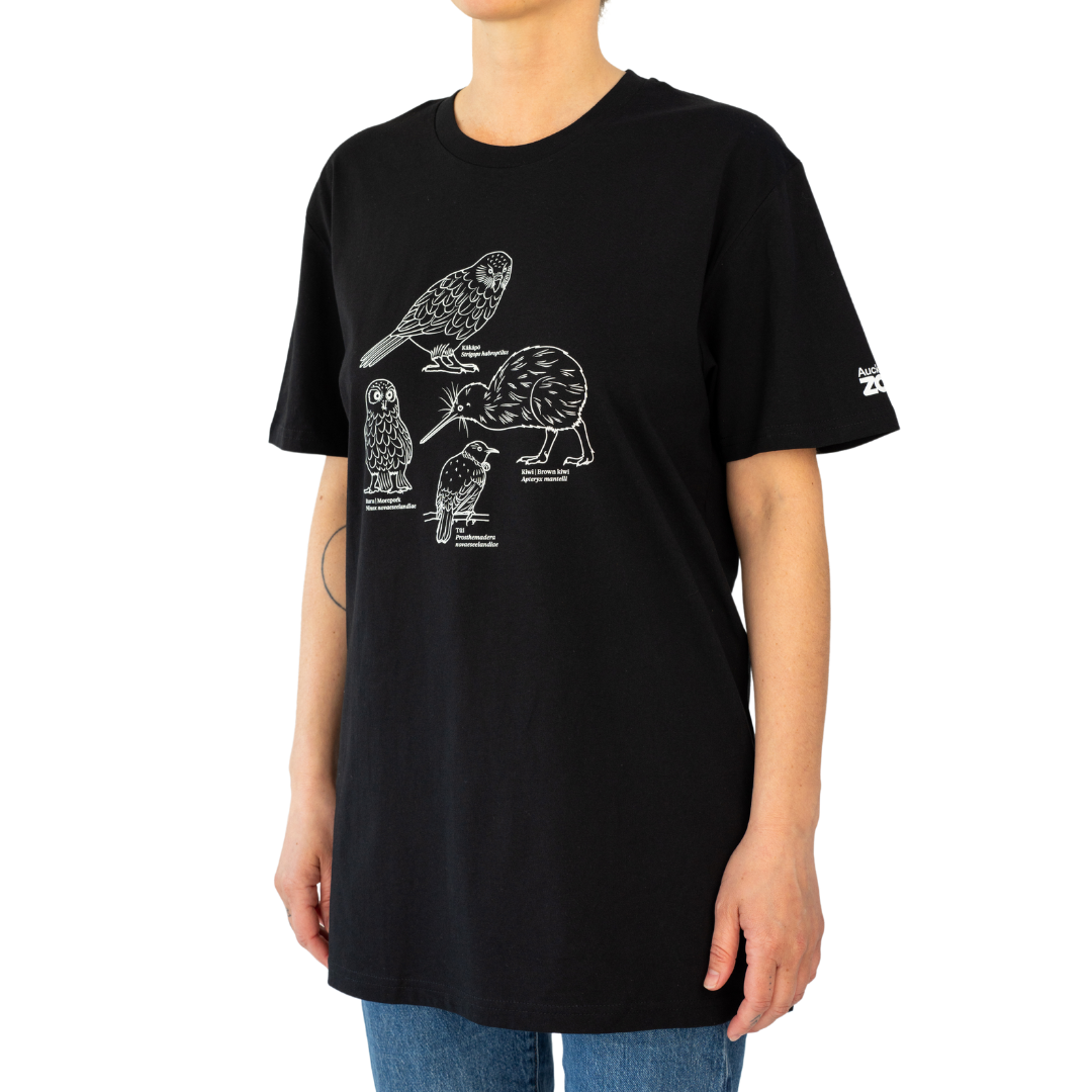 Auckland Zoo Native Birds Black T-Shirt